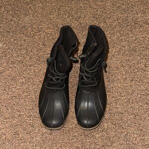 Sperry Black Winter Lace-Up Boots